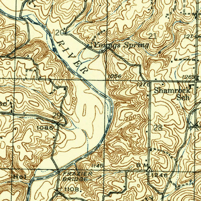 United States Geological Survey Republic, MO (1938, 48000-Scale) digital map