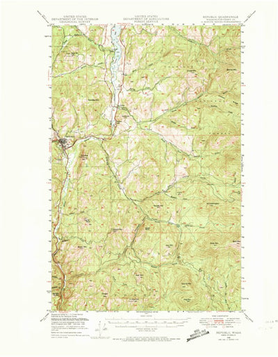 United States Geological Survey Republic, WA (1948, 62500-Scale) digital map