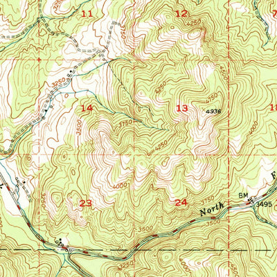 United States Geological Survey Republic, WA (1948, 62500-Scale) digital map
