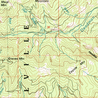 United States Geological Survey Republic, WA (1984, 100000-Scale) digital map