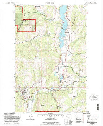 United States Geological Survey Republic, WA (1992, 24000-Scale) digital map