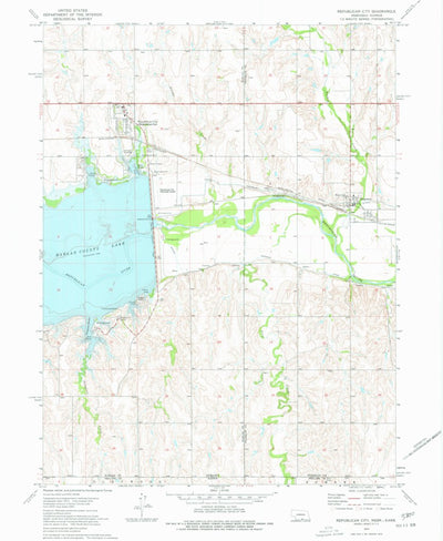United States Geological Survey Republican City, NE-KS (1974, 24000-Scale) digital map