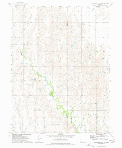 United States Geological Survey Republican City NW, NE (1974, 24000-Scale) digital map