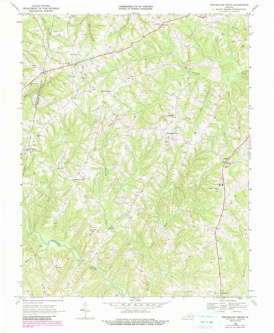 United States Geological Survey Republican Grove, VA (1968, 24000-Scale) digital map