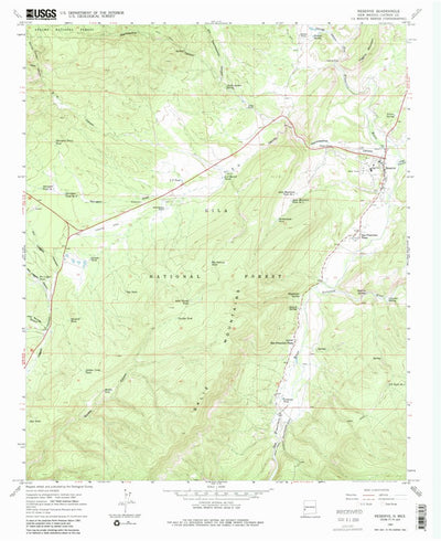 United States Geological Survey Reserve, NM (1965, 24000-Scale) digital map
