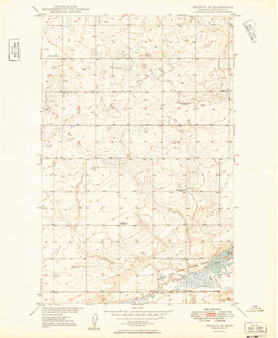 United States Geological Survey Reserve SE, MT (1949, 24000-Scale) digital map