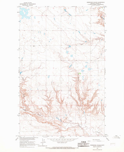 United States Geological Survey Reservoir Coulee, MT (1964, 24000-Scale) digital map
