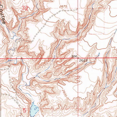 United States Geological Survey Reservoir Coulee, MT (1964, 24000-Scale) digital map