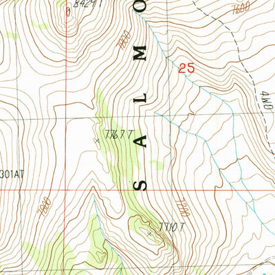 United States Geological Survey Reservoir Creek, ID-MT (1987, 24000-Scale) digital map