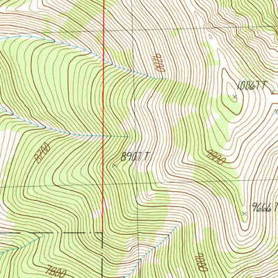United States Geological Survey Reservoir Creek, ID-MT (1987, 24000-Scale) digital map