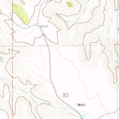 United States Geological Survey Reservoir Creek, WY (1971, 24000-Scale) digital map