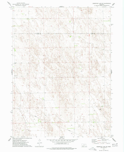 United States Geological Survey Reservoir Lake SE, NE (1973, 24000-Scale) digital map