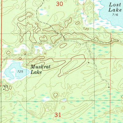 United States Geological Survey Resort Lake, MI-WI (1982, 24000-Scale) digital map