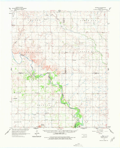 United States Geological Survey Retrop, OK (1961, 62500-Scale) digital map