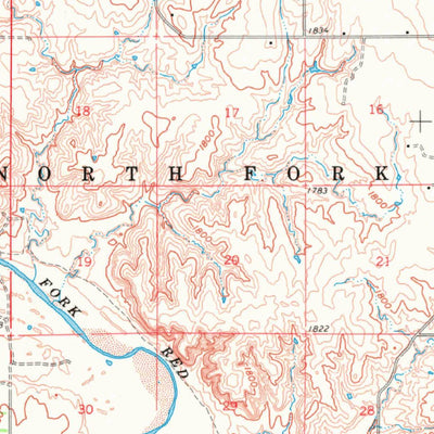 United States Geological Survey Retrop, OK (1961, 62500-Scale) digital map