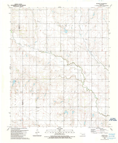 United States Geological Survey Retrop, OK (1989, 24000-Scale) digital map
