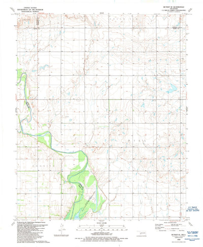 United States Geological Survey Retrop SE, OK (1989, 24000-Scale) digital map