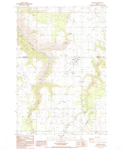United States Geological Survey Reubens, ID (1984, 24000-Scale) digital map