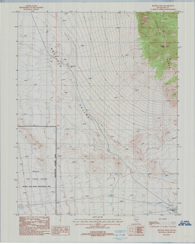 United States Geological Survey Reveille Peak, NV (1987, 24000-Scale) digital map