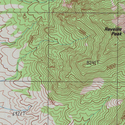 United States Geological Survey Reveille Peak, NV (1987, 24000-Scale) digital map
