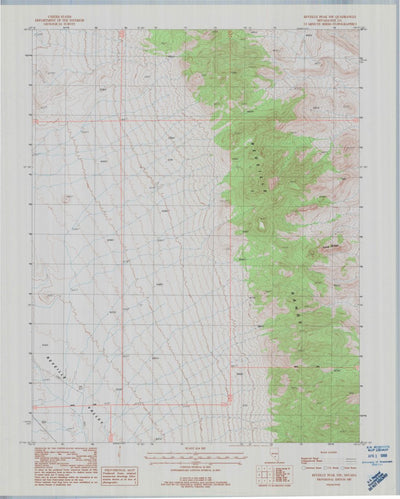 United States Geological Survey Reveille Peak NW, NV (1987, 24000-Scale) digital map
