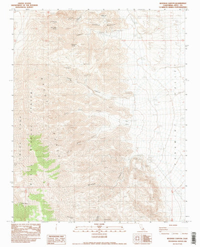 United States Geological Survey Revenue Canyon, CA (1982, 24000-Scale) digital map