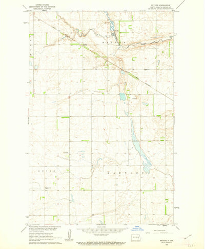 United States Geological Survey Revere, ND (1961, 24000-Scale) digital map