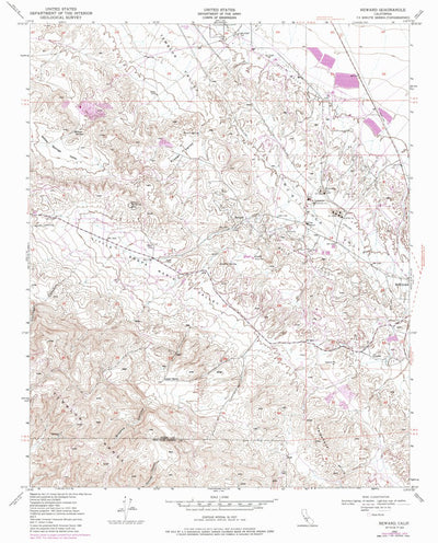 United States Geological Survey Reward, CA (1950, 24000-Scale) digital map