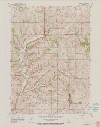 United States Geological Survey Rewey, WI (1952, 24000-Scale) digital map