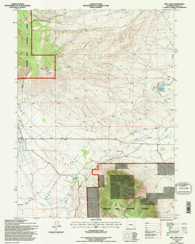 United States Geological Survey Rex Lake, WY (1992, 24000-Scale) digital map