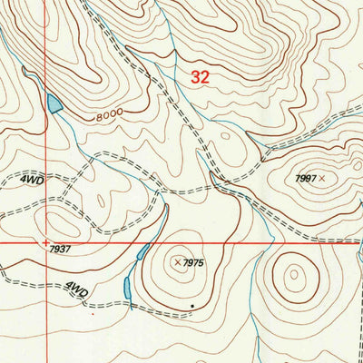 United States Geological Survey Rex Lake, WY (1992, 24000-Scale) digital map
