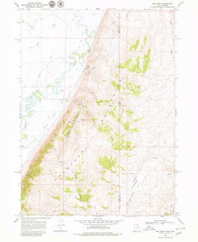 United States Geological Survey Rex Peak, UT-WY (1968, 24000-Scale) digital map