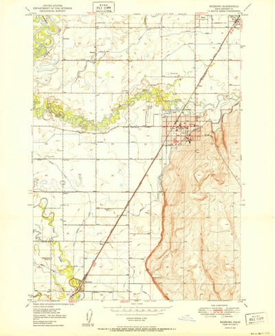 United States Geological Survey Rexburg, ID (1950, 24000-Scale) digital map