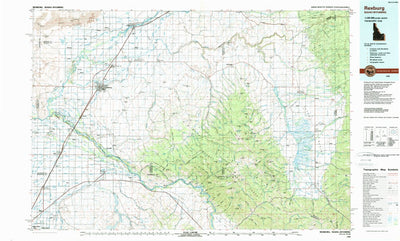 United States Geological Survey Rexburg, ID-WY (1988, 100000-Scale) digital map