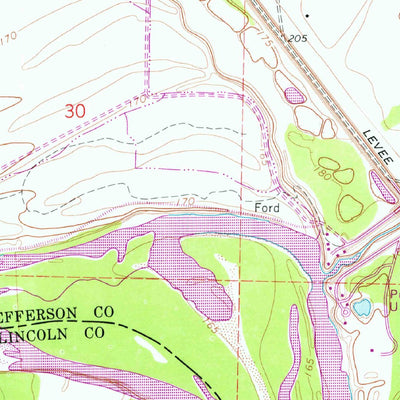 United States Geological Survey Reydell, AR (1964, 24000-Scale) digital map