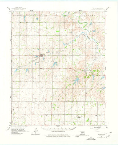 United States Geological Survey Reydon, OK-TX (1961, 62500-Scale) digital map