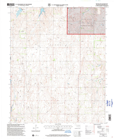 United States Geological Survey Reydon SW, OK-TX (1998, 24000-Scale) digital map