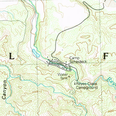 United States Geological Survey Reyes Peak, CA (1991, 24000-Scale) digital map