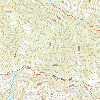United States Geological Survey Reyes Peak, CA (2021, 24000-Scale) digital map