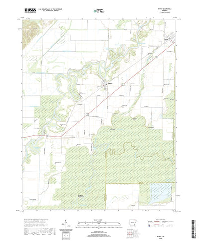 United States Geological Survey Reyno, AR (2020, 24000-Scale) digital map