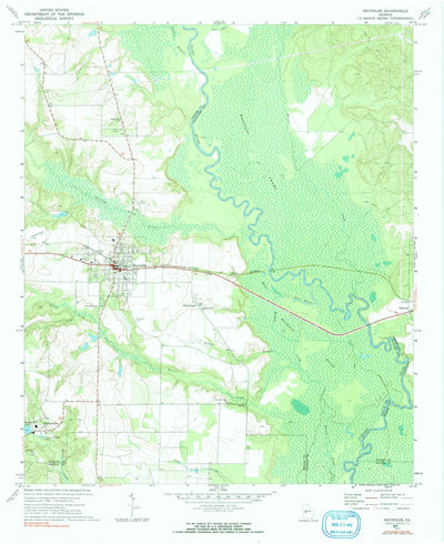 United States Geological Survey Reynolds, GA (1971, 24000-Scale) digital map