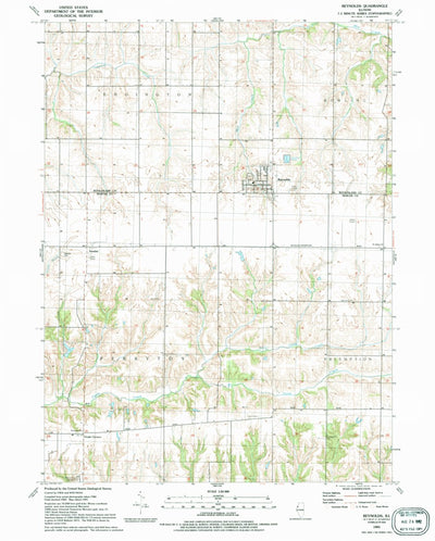 United States Geological Survey Reynolds, IL (1991, 24000-Scale) digital map