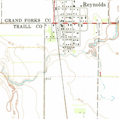 United States Geological Survey Reynolds, ND (1971, 24000-Scale) digital map