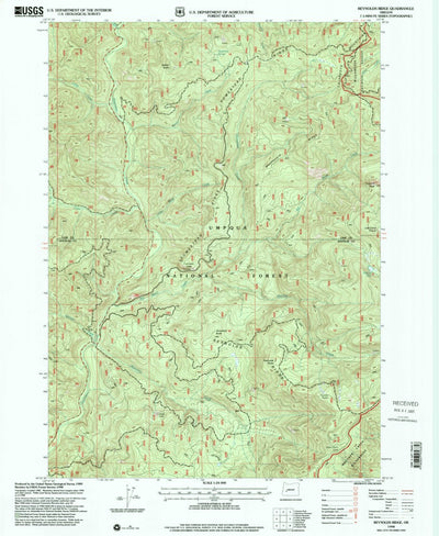 United States Geological Survey Reynolds Ridge, OR (1998, 24000-Scale) digital map
