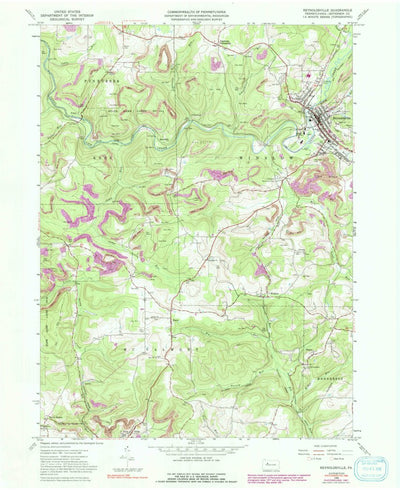 United States Geological Survey Reynoldsville, PA (1966, 24000-Scale) digital map