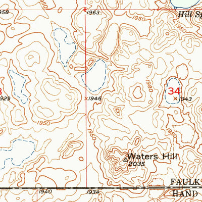 United States Geological Survey Rezac Lake NE, SD (1950, 24000-Scale) digital map