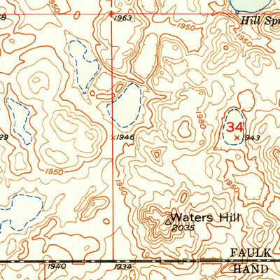 United States Geological Survey Rezac Lake NE, SD (1951, 24000-Scale) digital map