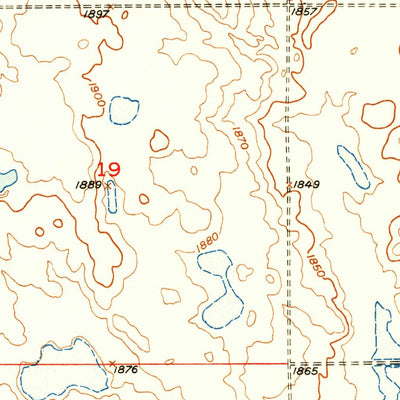 United States Geological Survey Rezac Lake NW, SD (1951, 24000-Scale) digital map