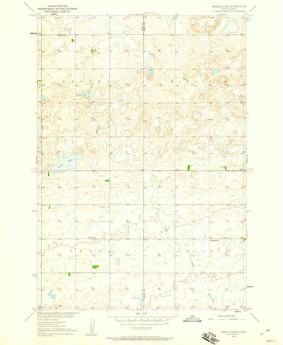 United States Geological Survey Rezac Lake, SD (1950, 24000-Scale) digital map