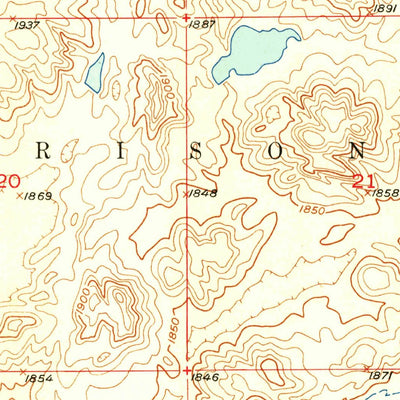 United States Geological Survey Rezac Lake, SD (1950, 24000-Scale) digital map